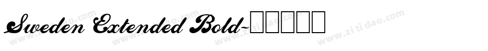 Sweden Extended Bold字体转换